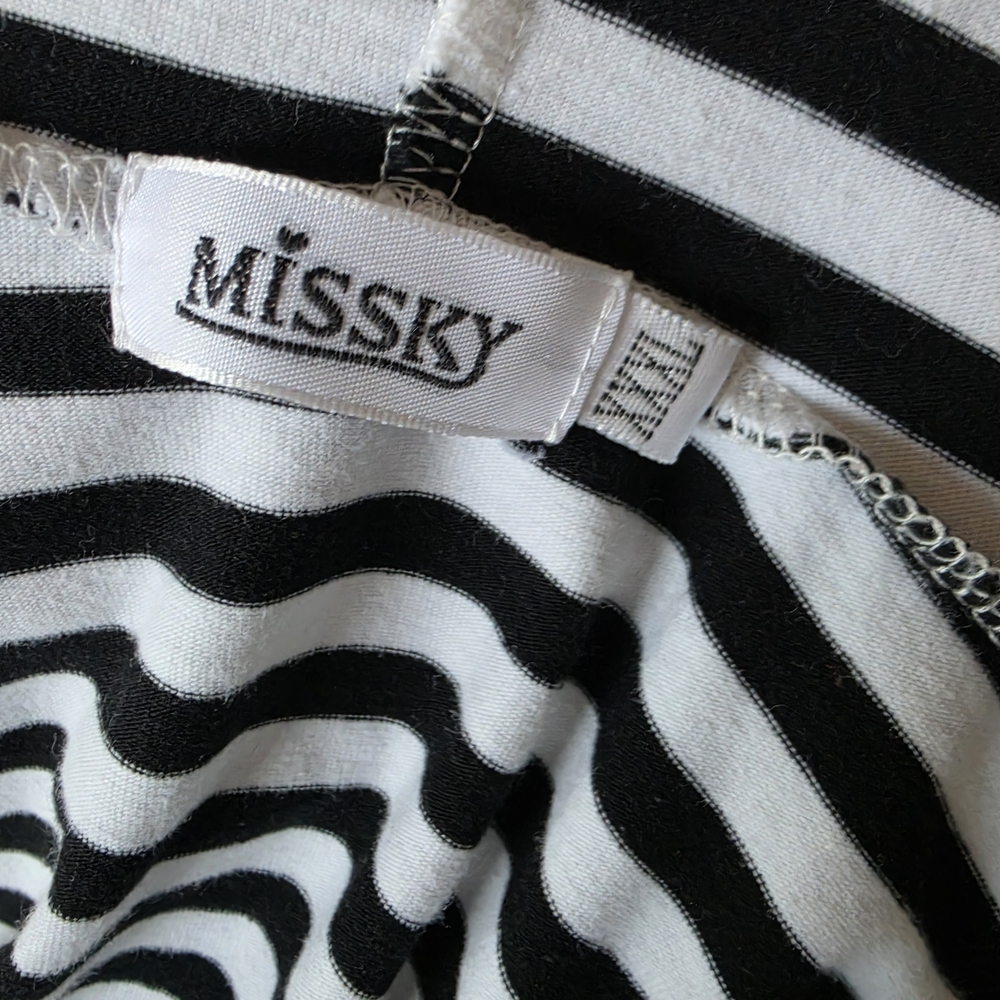 Missky Black and White Striped Women's Dress